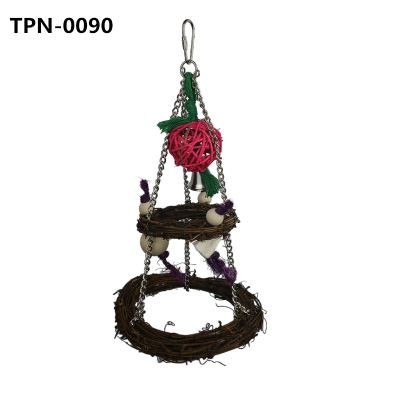 Bird Swing Natural Rattan Hoop Parrot Stand for Parakeet Cockatiel Conure Finch Lovebird Budgie African Grey Caique Canary Cage Hanging AccessoriesTPN-0090 Bird Swing Natural Rattan Hoop Parrot Stand for Parakeet Cockatiel Conure Finch Lovebird Budgie African Grey Caique Canary Cage Hanging AccessoriesTPN-0090