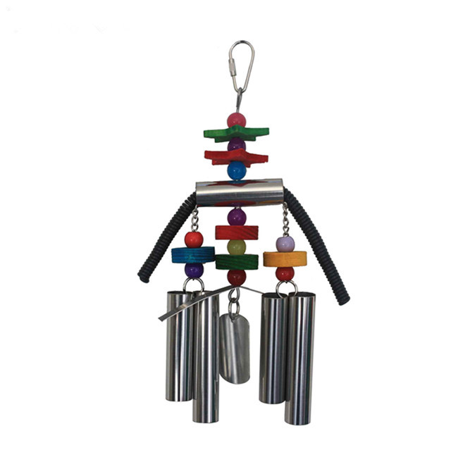Stainless Steel Bells Parrot Toy with Sweet Sound for Cage Hanging