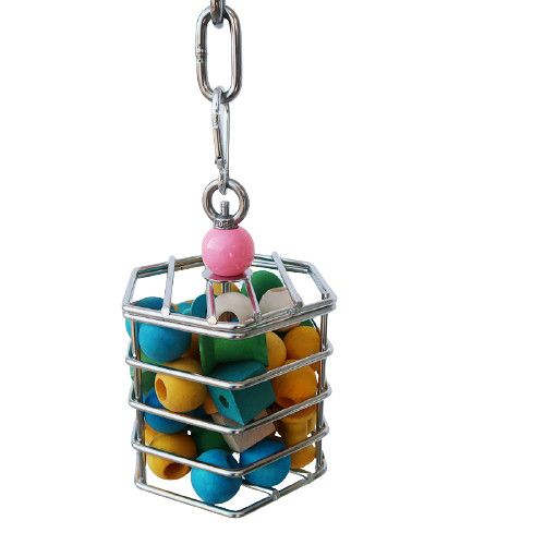 Stainless Steel Parrot Hanging Feeding Cage  Stainless Steel Parrot Hanging Feeding Cage