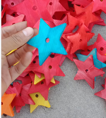 Food grade colors natural wood parts for bird chews toys