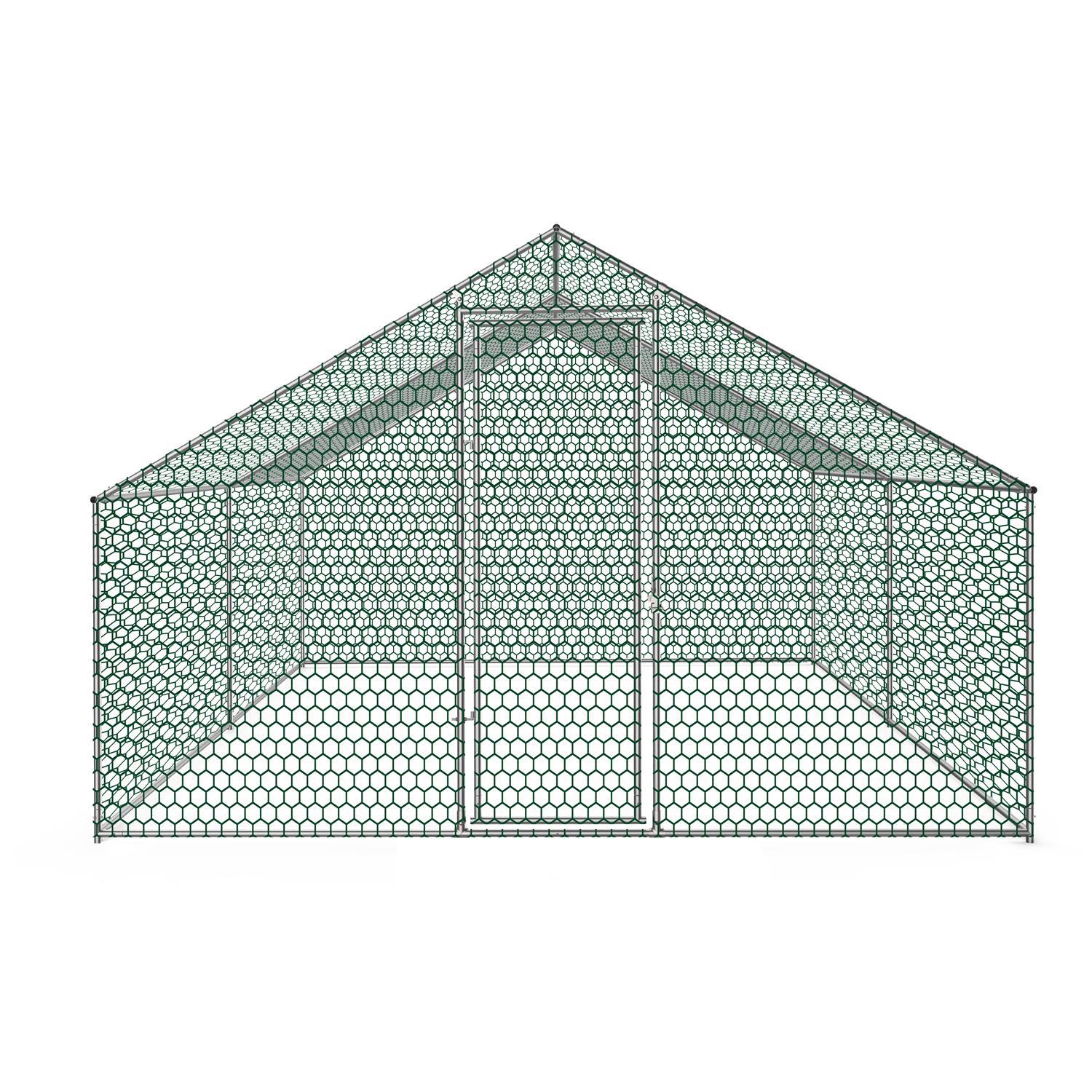 Galvanized Metal Chicken Coop Bird Cage with Cover Galvanized Metal Chicken Coop Bird Cage with Cover