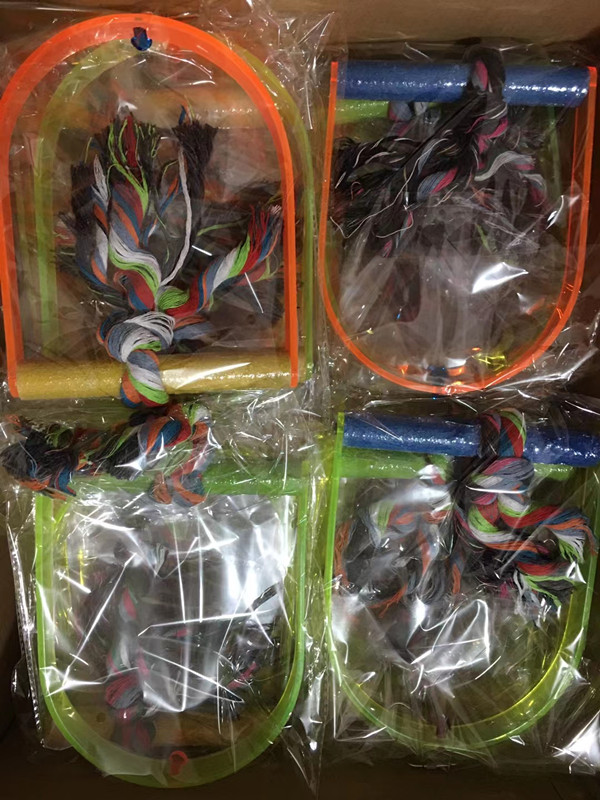 Acrylic Sand Grinding Perch Parrot Swing with China Factory Price