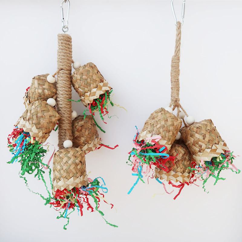 Palm Leaf Parrot Foraging Toys for Parakeet Cockatiel Love Birds Palm Leaf Parrot Foraging Toys for Parakeet Cockatiel Love Birds