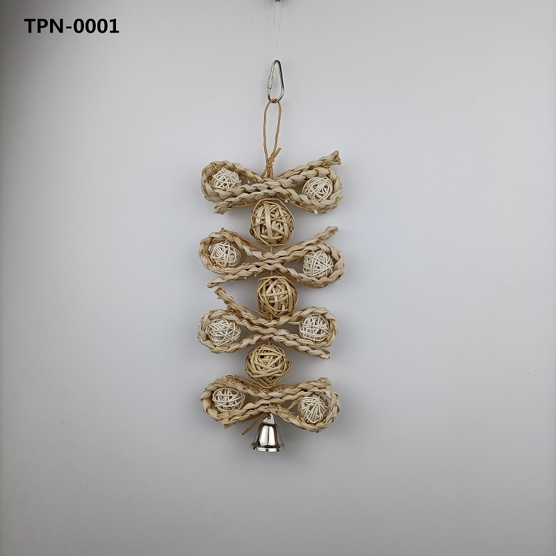 Rattan Balls and Corn Husk Bird Toys from Topanpet Rattan Balls and Corn Husk Bird Toys from Topanpet