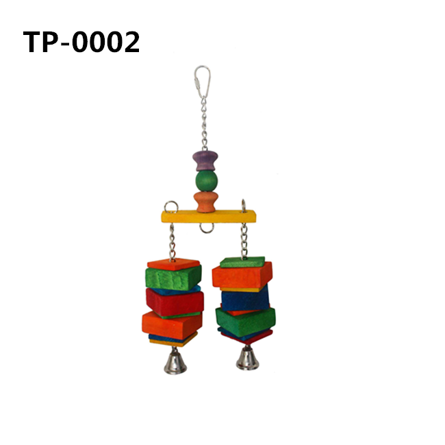 Bird Parrot Blocks Knots Tearing Toy Bird Cage Bite Toy for African Grey Macaws Cockatoos - Image 2