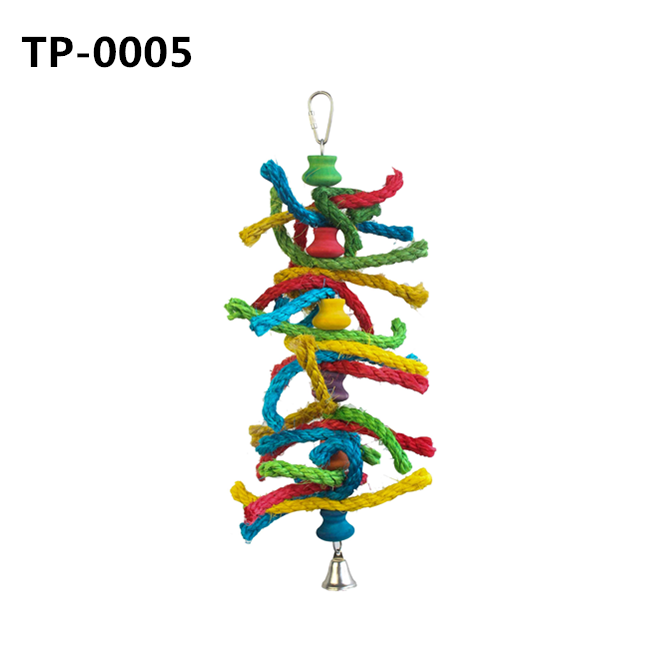 Bird Parrot Blocks Knots Tearing Toy Bird Cage Bite Toy for African Grey Macaws Cockatoos - Image 5