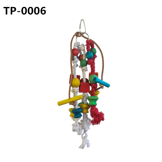 Bird Parrot Blocks Knots Tearing Toy Bird Cage Bite Toy for African Grey Macaws Cockatoos - Image 6