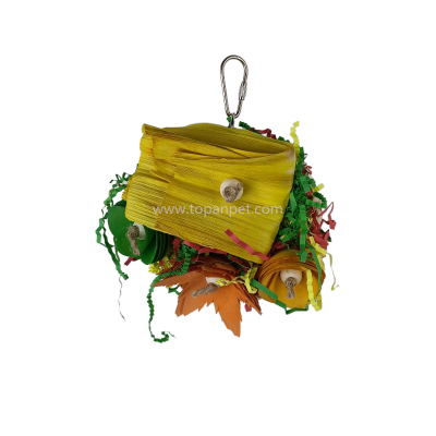 Bird Bites Wooden Flower and Shredding Paper Toys for TPQ-0011