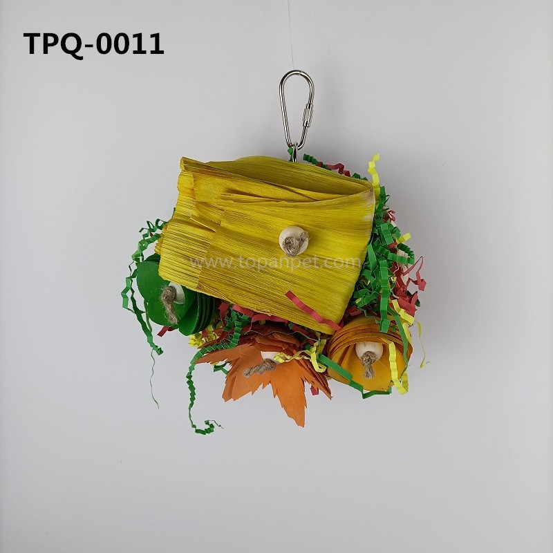 Bird Bites Wooden Flower and Shredding Paper Toys for TPQ-0011 - Image 1