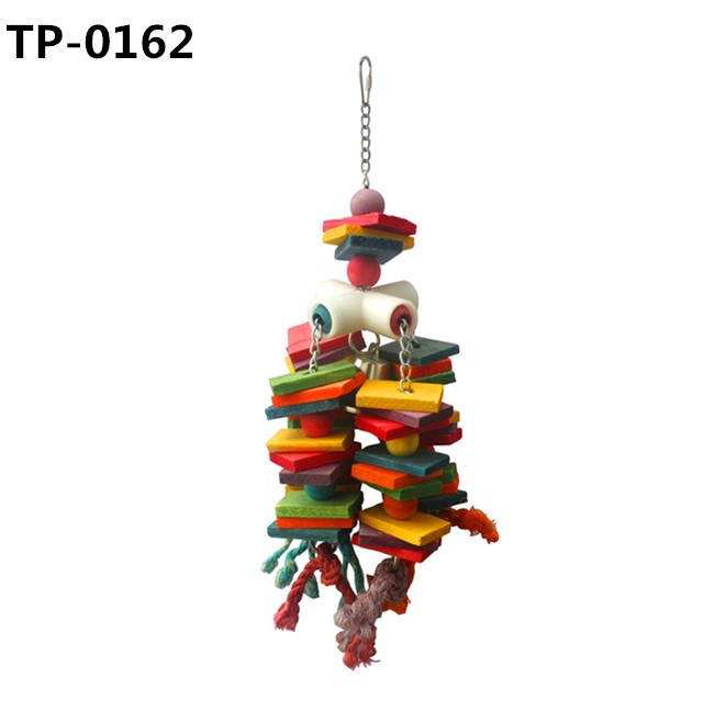 Bird Block Knots Tearing Toy for Small Medium Parrot Cockatoo Preening Pet Cage Haning Parts - Image 1