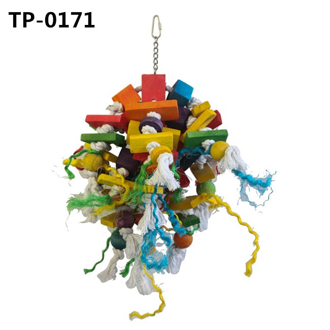 Bird Block Knots Tearing Toy for Small Medium Parrot Cockatoo Preening Pet Cage Haning Parts - Image 2