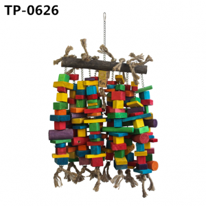 Large Natural Wood Parrot Toy - Pepperwood - Perfect For African Grey, Macaws, Cockatoos
