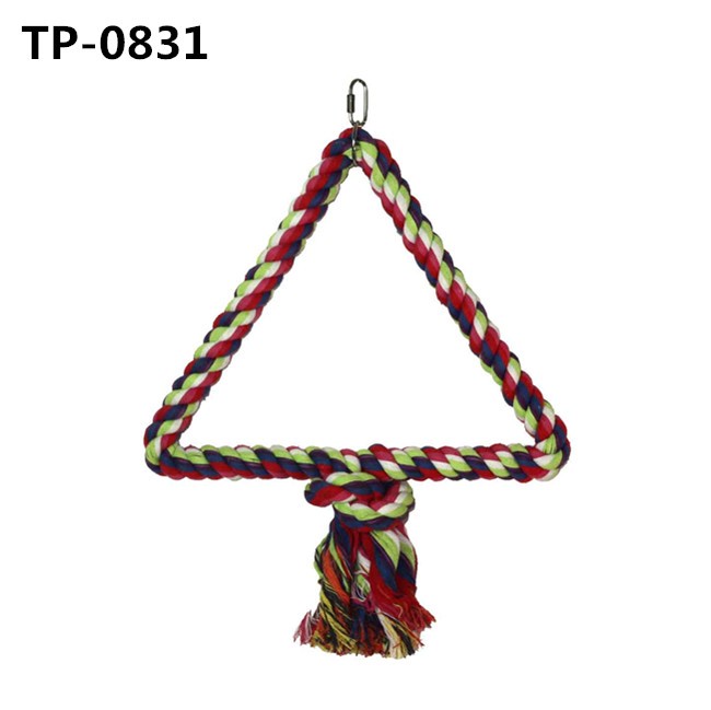Birds Rope Triangle Perch Bird Cage Stand or Playgym Cotton Rope for Pet Hanging Accessories Toys - Image 5