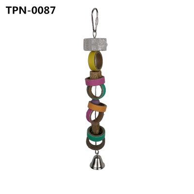 Bird Chews Toys Cardboard Bagel with Pumice Trimmer Stone, Chewable & Shredding for African Greys Parrots Small Cockatoos TPN-0087 Bird Chews Toys Cardboard Bagel with Pumice Trimmer Stone, Chewable & Shredding for African Greys Parrots Small Cockatoos TPN-0087