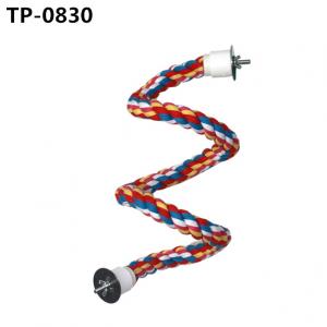 Bird Cotton Spiral Rope Perch Parrot Climbing Standing Swing Toys with China Manufacturer Price