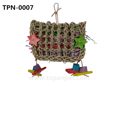 Bird Foraging Shredding Seagrass Wall​ Toys for Parakeets Cockatiel Conures ​TPN-0007