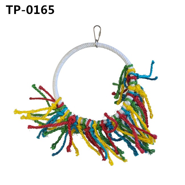 Bird Preening Toy with Natural Food Coloring Sisal Rope Knots for Parrot Climbing Bites Chewing - Image 5