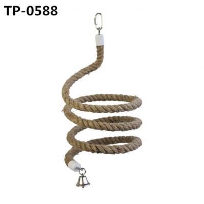 Natural Sisal/Jute Rope Spring Bird Toy for Pet Cages Hanging Bungee with China Supplier