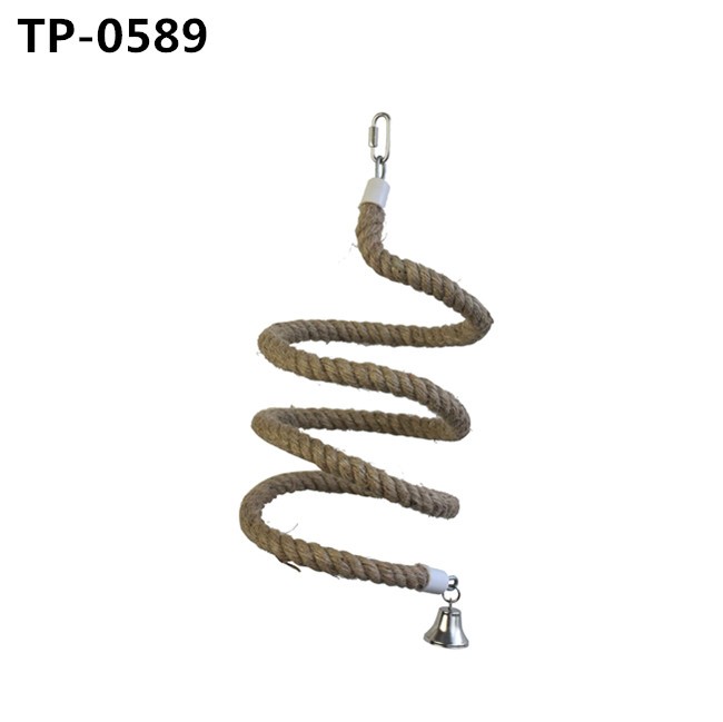 Natural Sisal/Jute Rope Spring Bird Toy for Pet Cages Hanging Bungee with China Supplier - Image 2