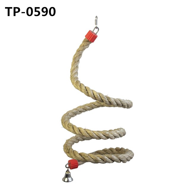 Natural Sisal/Jute Rope Spring Bird Toy for Pet Cages Hanging Bungee with China Supplier - Image 3