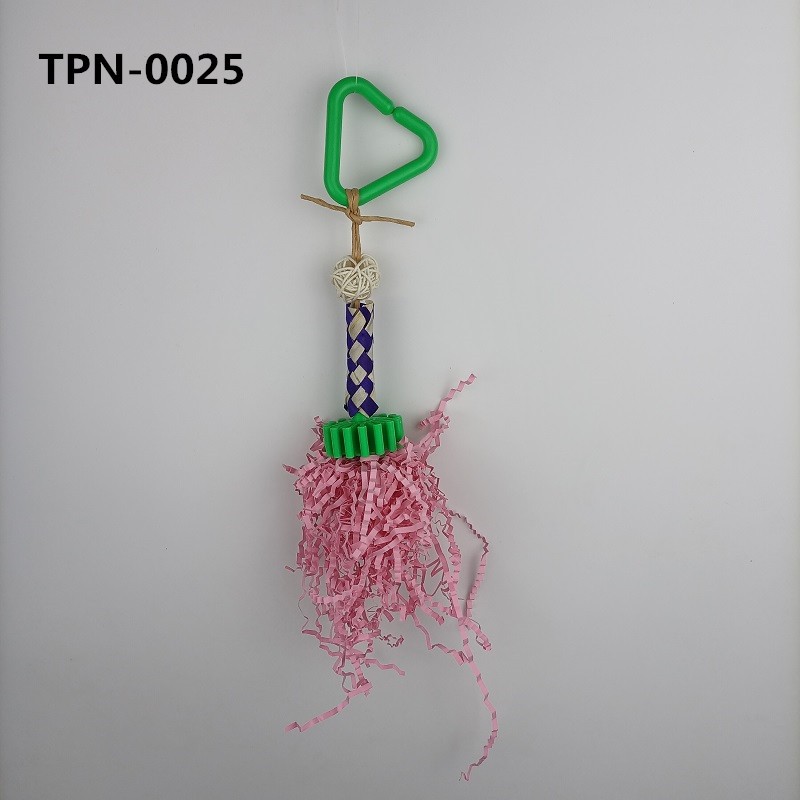 Bird Shredding Foraging Toys Parrot Chewing Hanging Toy Bird Shredded Paper Bird Cage Accessories Bird Rope Perch for Conure Cockatiel Budgies Lovebird Parrotlet Parakeet Toy TPN-0025