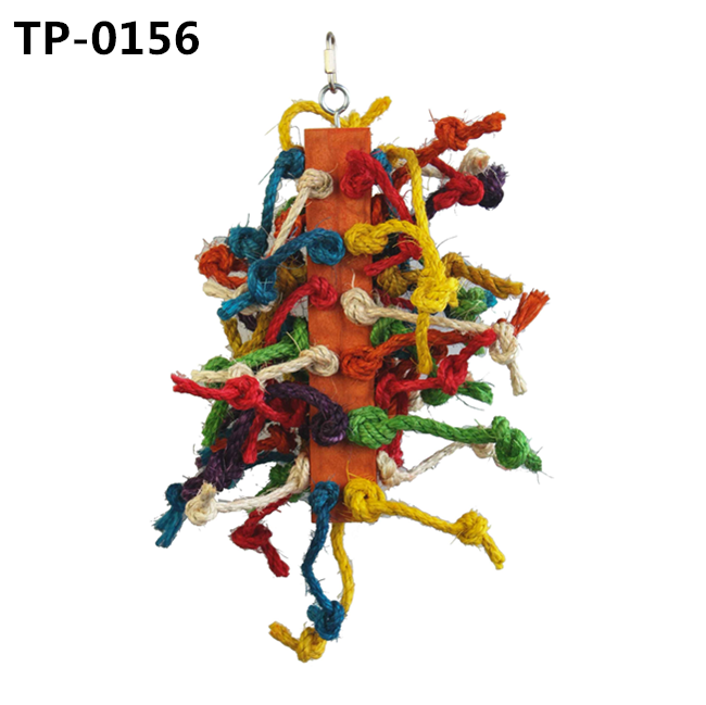 Food Coloring Bird Sisal Knots Chewing Toy for Small Medium Large Parrots with China Suppliers - Image 2