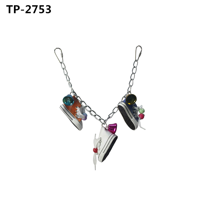 Durable Hanging Sneaker Shoe Toy with stainless steel spoon parrot toys for Medium and Large Parrot Birds - Image 2