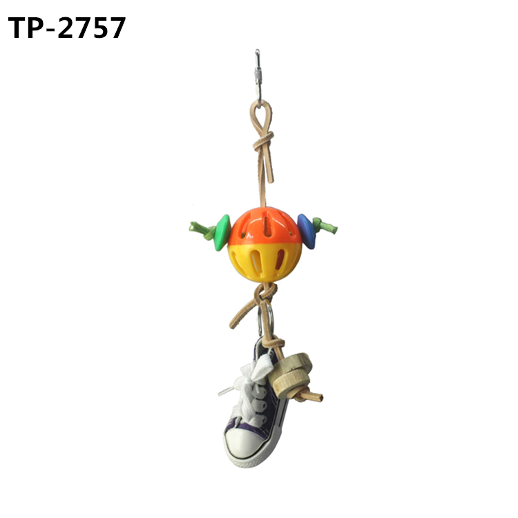 Durable Hanging Sneaker Shoe Toy with stainless steel spoon parrot toys for Medium and Large Parrot Birds - Image 6