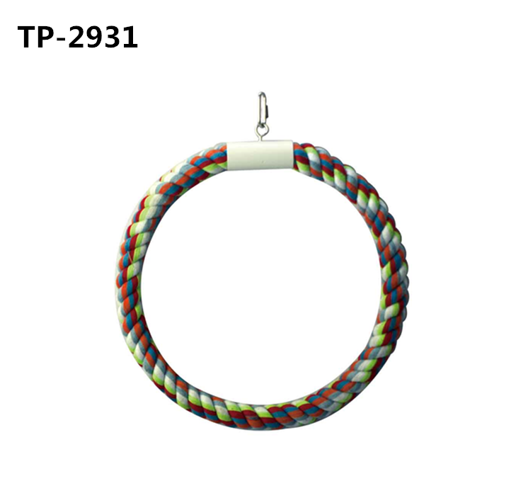 Bird Swing Perch Cotton Rope Ring Toy for Parrot Budgie Parakeet Cockatiel Conure Stand - Image 5