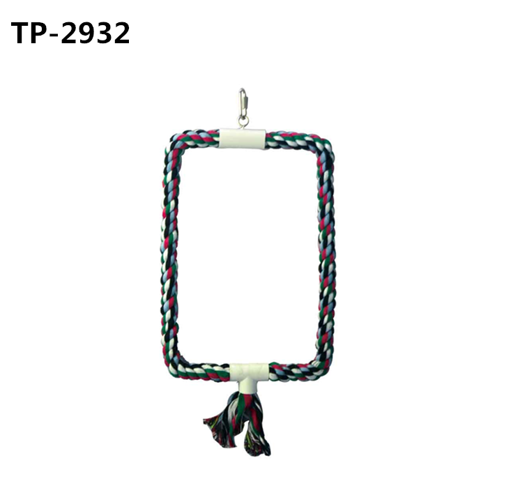 Bird Swing Perch Cotton Rope Ring Toy for Parrot Budgie Parakeet Cockatiel Conure Stand - Image 6
