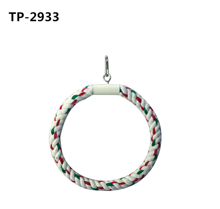 Bird Swing Perch Cotton Rope Ring Toy for Parrot Budgie Parakeet Cockatiel Conure Stand - Image 7