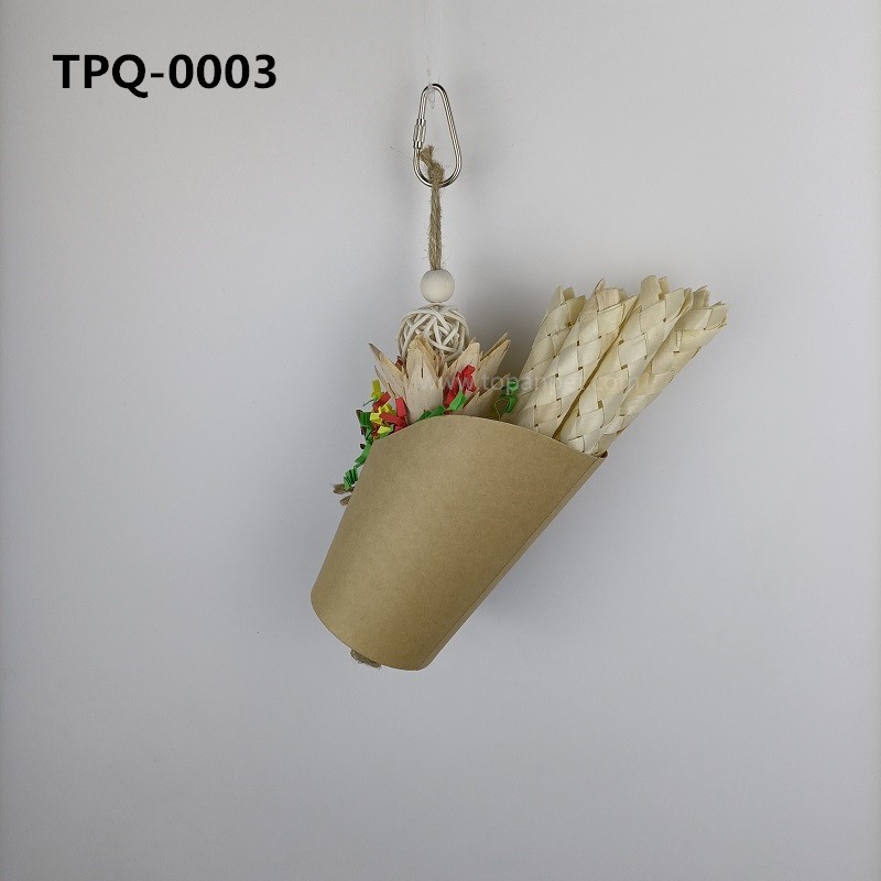 Bird Toy Treat Box Foraging Paper Chew Finger Traps TPQ-0003