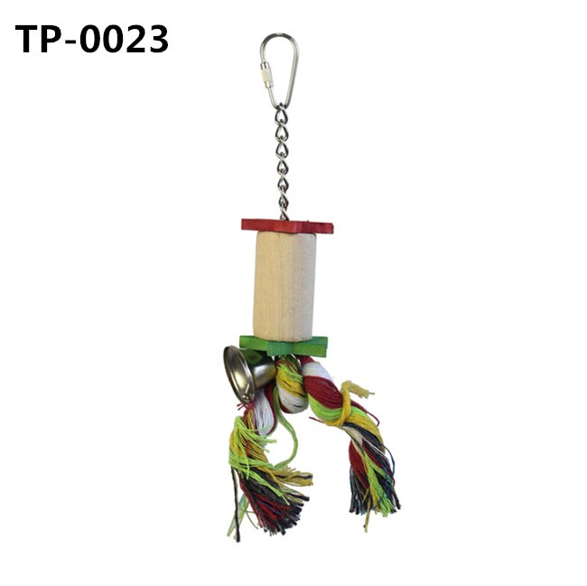 Colorful Bird Wood Bite Chew Cage Hanging Toys for Cockatiels Macaws Parrots Small Medium Parrot - Image 1
