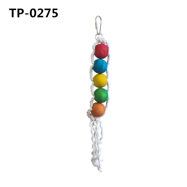 Colorful Bird Wood Bite Chew Cage Hanging Toys for Cockatiels Macaws Parrots Small Medium Parrot - Image 4