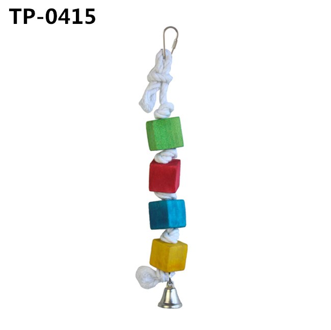 Colorful Bird Wood Bite Chew Cage Hanging Toys for Cockatiels Macaws Parrots Small Medium Parrot - Image 6
