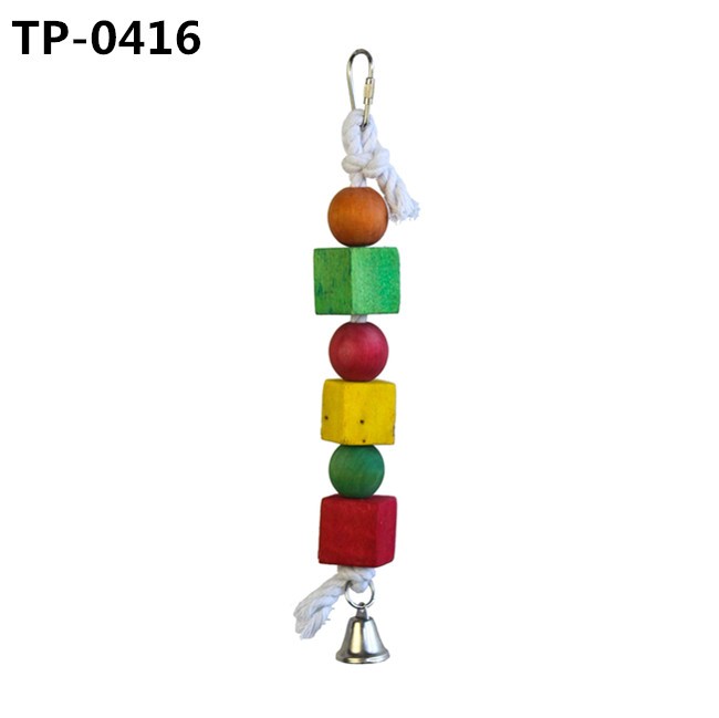 Colorful Bird Wood Bite Chew Cage Hanging Toys for Cockatiels Macaws Parrots Small Medium Parrot - Image 7
