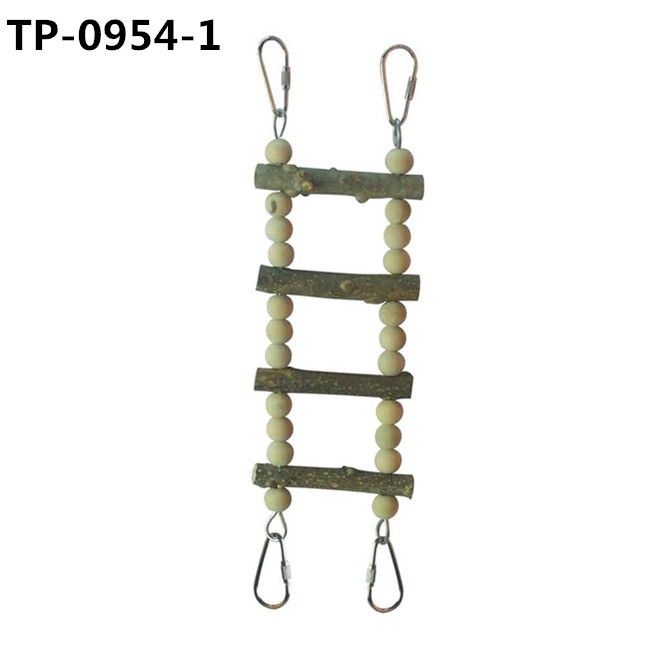 Birds Cage Accessories Decoration Bird Wooden Ladder Bridge Parrot Swing with Factory Price - Image 3