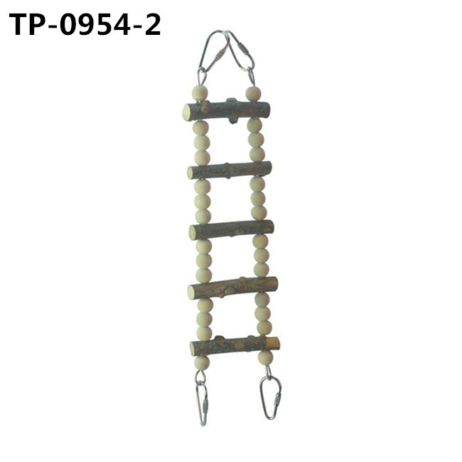 Birds Cage Accessories Decoration Bird Wooden Ladder Bridge Parrot Swing with Factory Price - Image 4