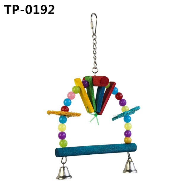 Bird Foot Toys Birdcage Swing Perch for Parakeet Conures African Grey - Image 1