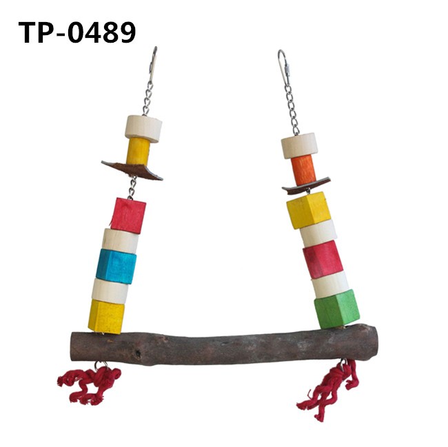 Bird Foot Toys Birdcage Swing Perch for Parakeet Conures African Grey - Image 5