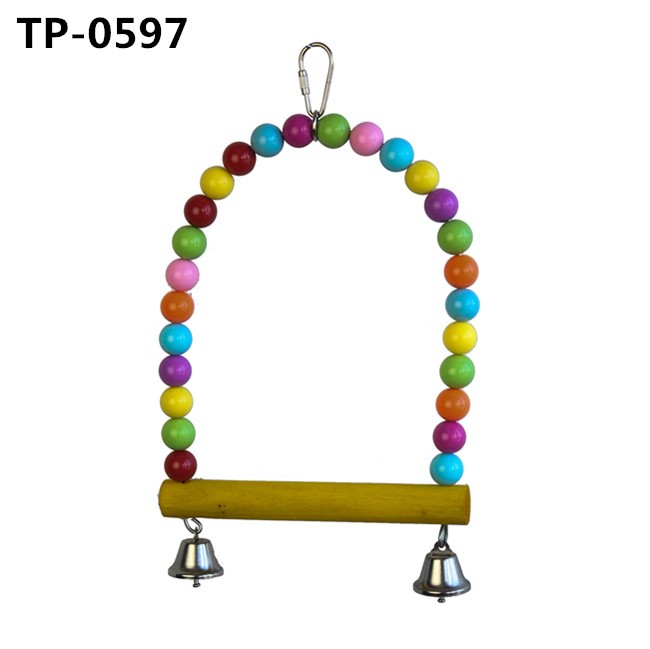 Bird Foot Toys Birdcage Swing Perch for Parakeet Conures African Grey - Image 6
