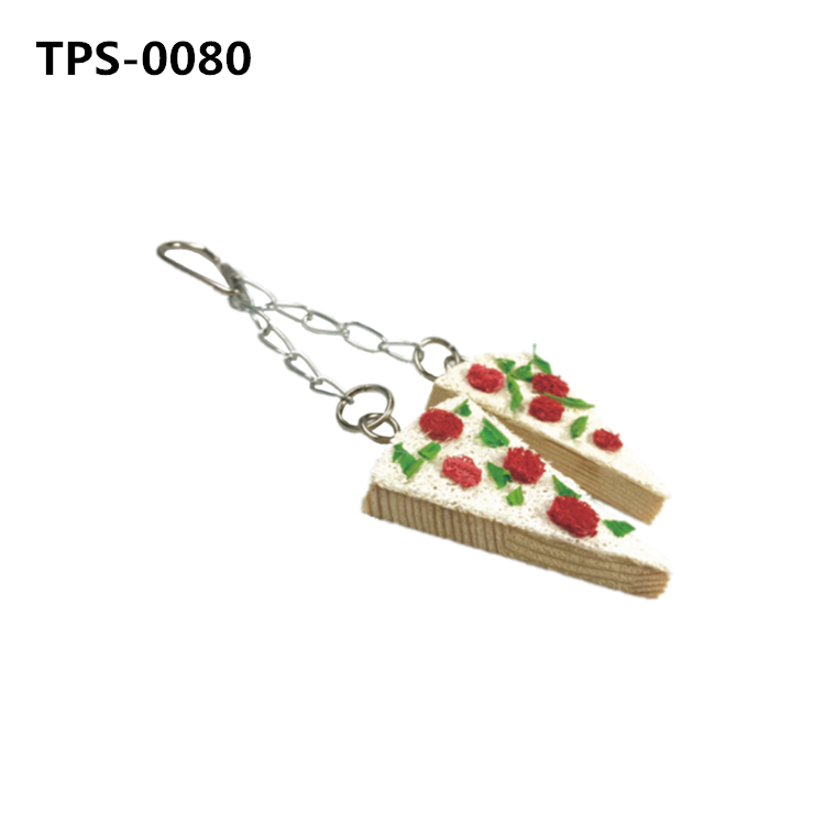 Cake-Shaped Bunny Chew Toys Wood and Loofah Hanging Molars Snack Toy for Guinea Pigs Hamsters Gerbils Chinchilla Small Pets Teeth Grinding Cage Accessories TPS-0079/80 - Image 2