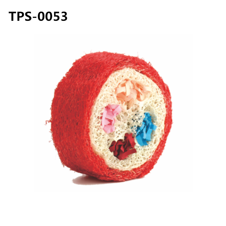Cake Shpaed Hamster Molar Toys Small Pet Toys Loofah Pet Tooth Cleaning Toy, Dog Cat Chinchillas Small Animal Chew Toys for Chews TPS-0048/52/53 - Image 3