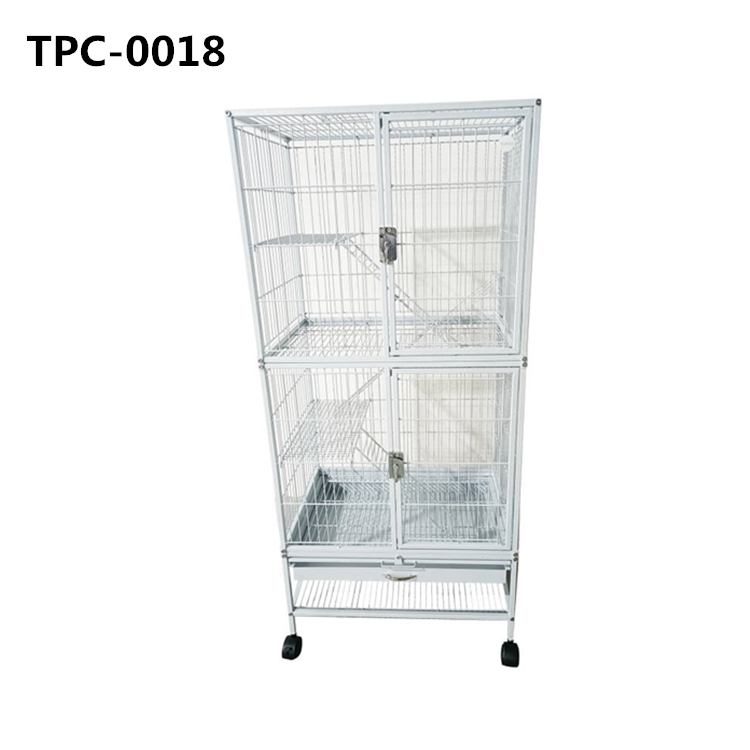 Cat Crate Kennel Enclosure Playpen Large Metal Pet Cat Kitten Ferret Animal House Cage - Image 1