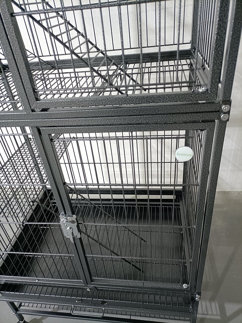 Cat Crate Kennel Enclosure Playpen Large Metal Pet Cat Kitten Ferret Animal House Cage - Image 4