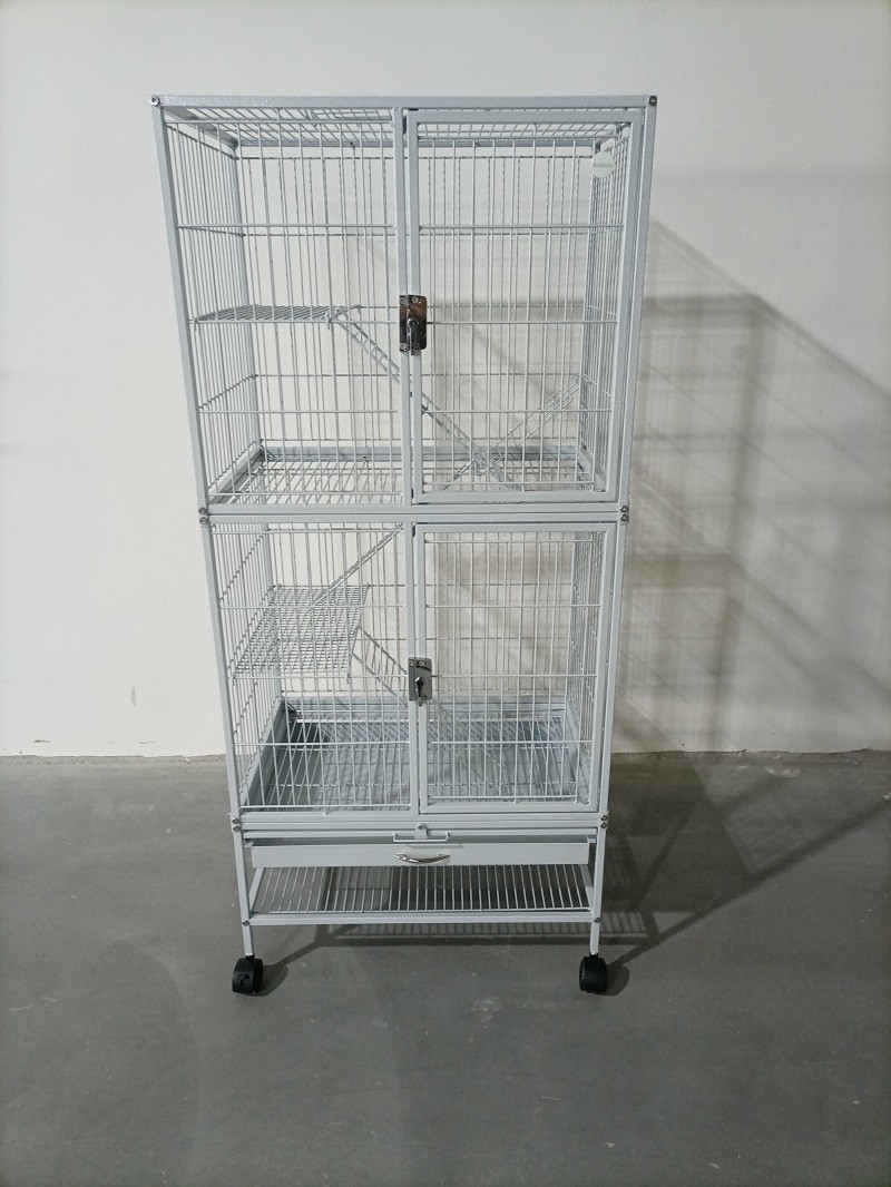 Cat Crate Kennel Enclosure Playpen Large Metal Pet Cat Kitten Ferret Animal House Cage - Image 7