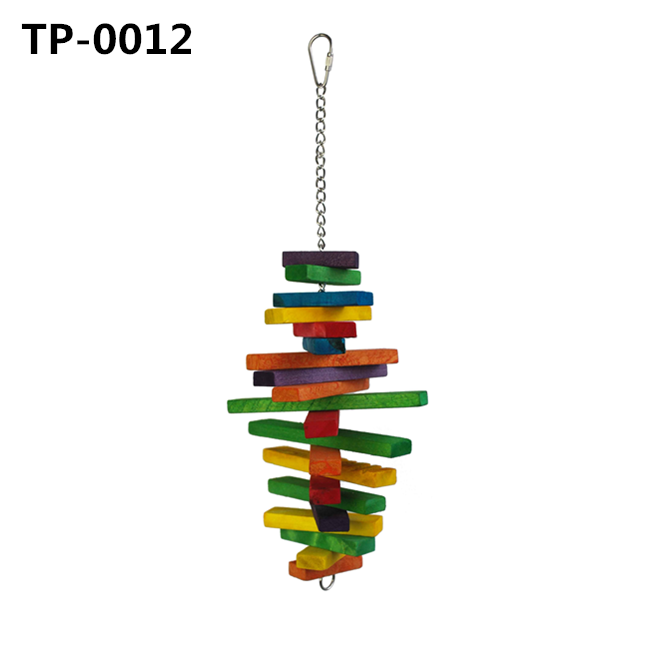 Chewable Play Bird Toy with Colorful Wooden Blocks & Sisal Rope Knots for Bird Supplies Wholesaler - Image 6