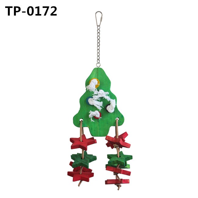 Christmas Hanging Bird Cage Toy for Parrot Cockatiel Cage Accessory for Finch Budgie Conure - Image 1