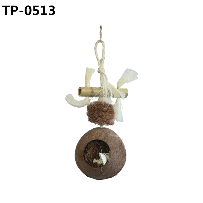 Coconut Hideaway with Ladder for Bird and Small Animal Toy with Manufacturer Price - Image 2