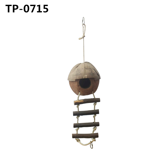 Coconut Hideaway with Ladder for Bird and Small Animal Toy with Manufacturer Price - Image 8